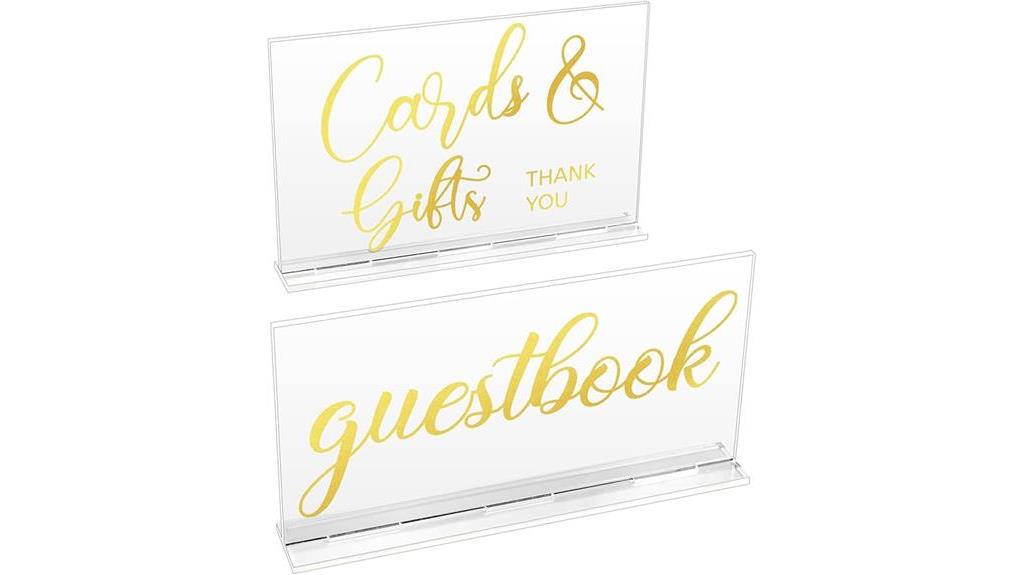 wedding reception acrylic sign