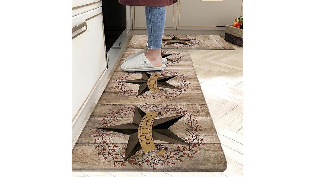 western rustic kitchen mats