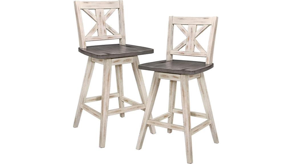 white counter height barstools