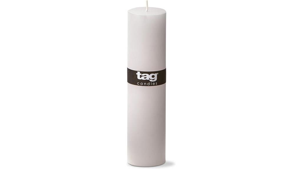 white pillar paraffin candle