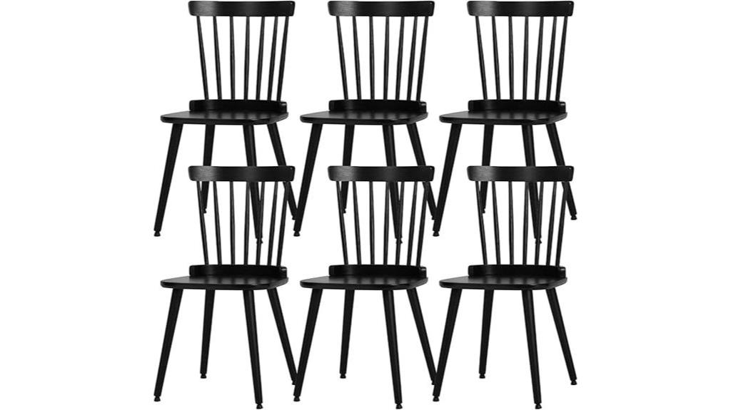 windsor chair set six