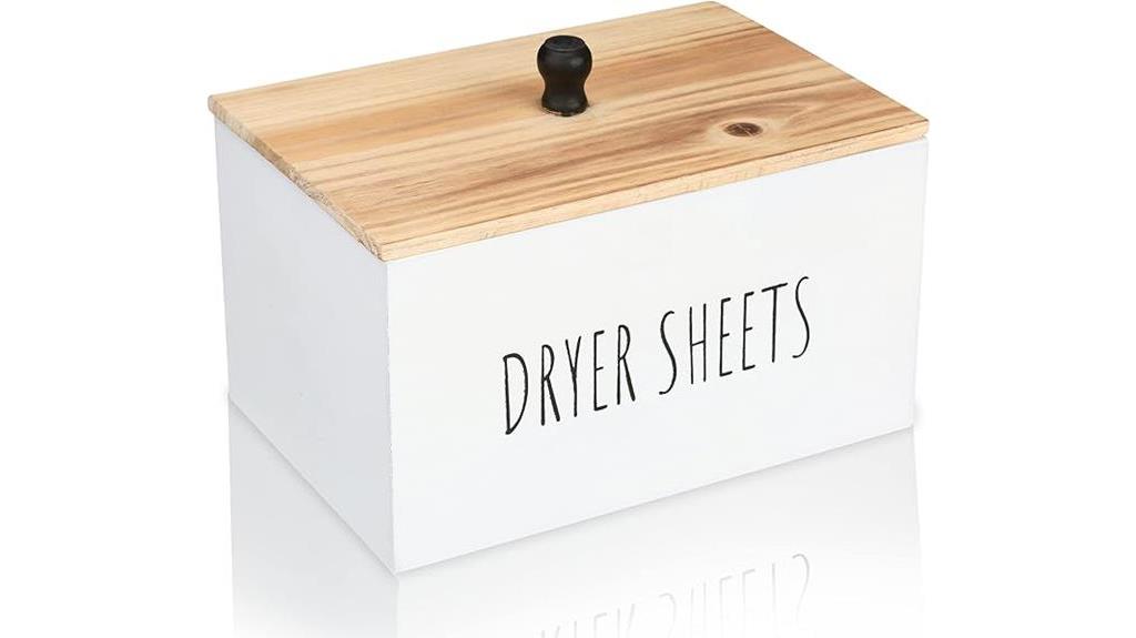 wooden box for dryer sheets