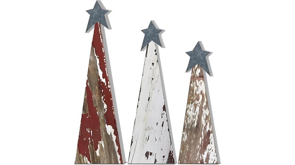 wooden christmas tree decor