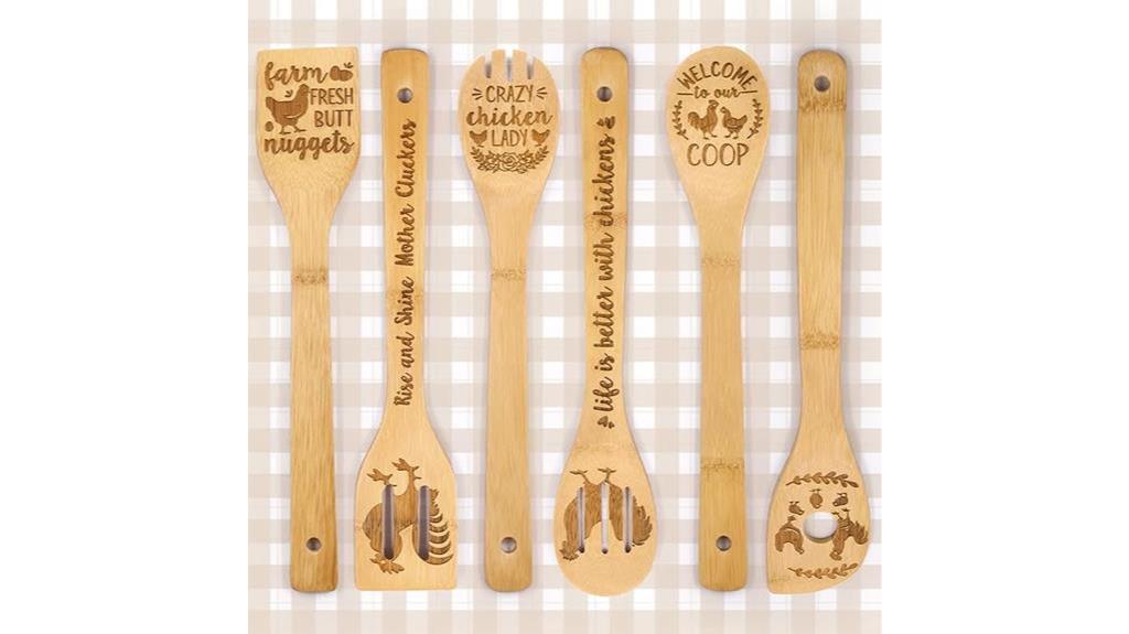 wooden cooking spoons set