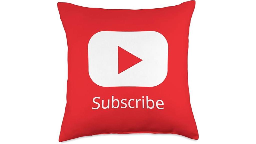 youtube inspired decor throw pillow