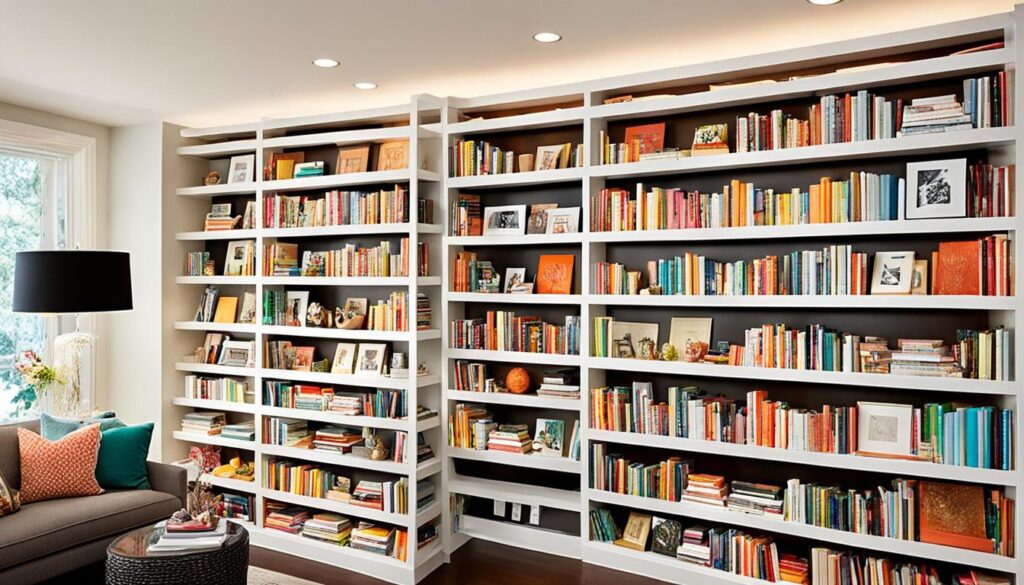 Mindy Kaling bookshelves