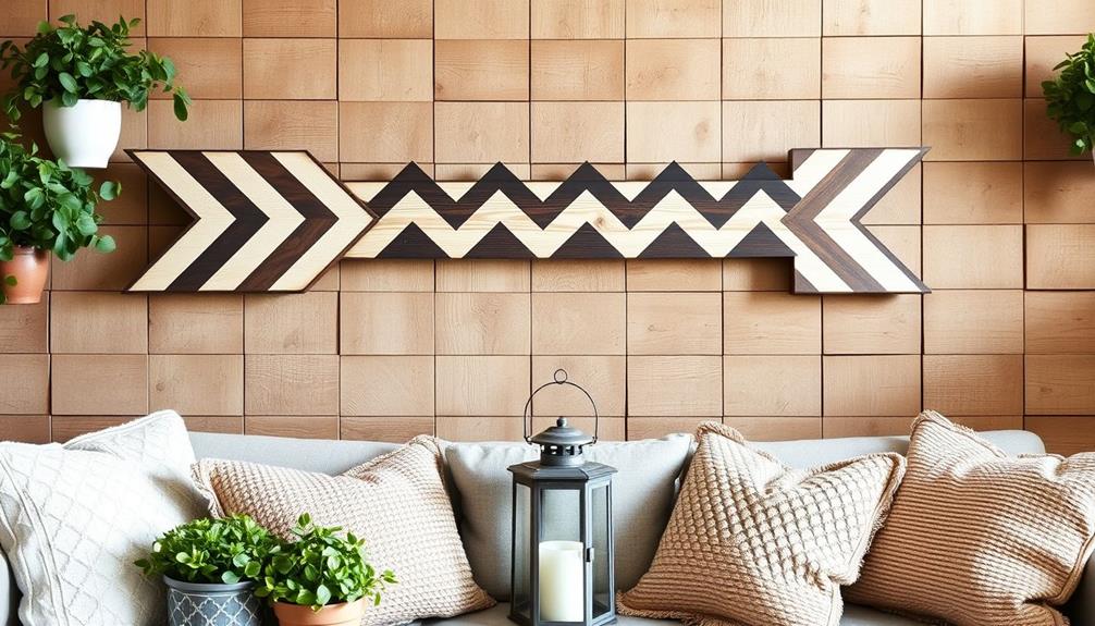 chevron arrow wall art