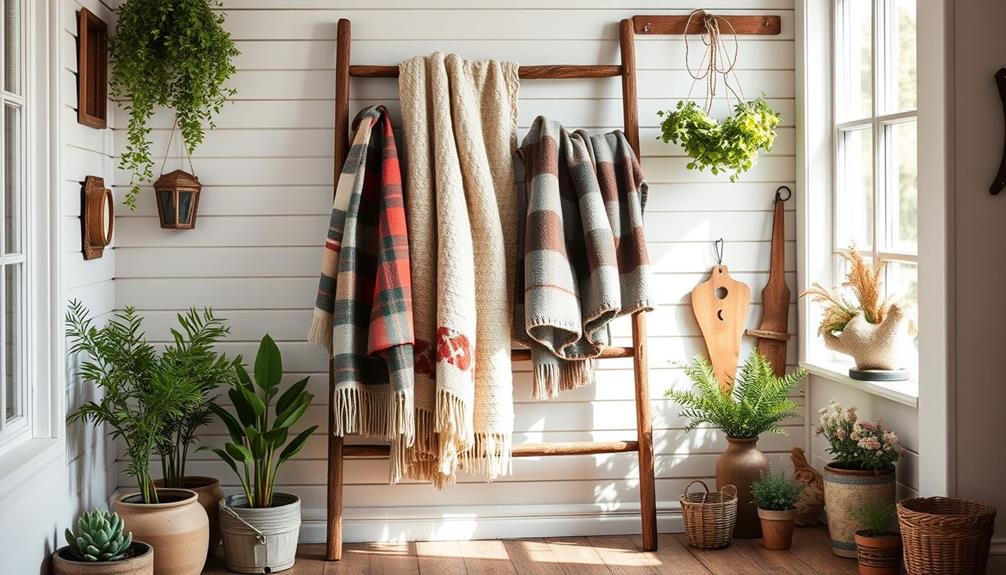 creative diy blanket ladder