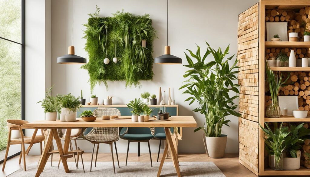 sustainable materials in eco-friendly decor