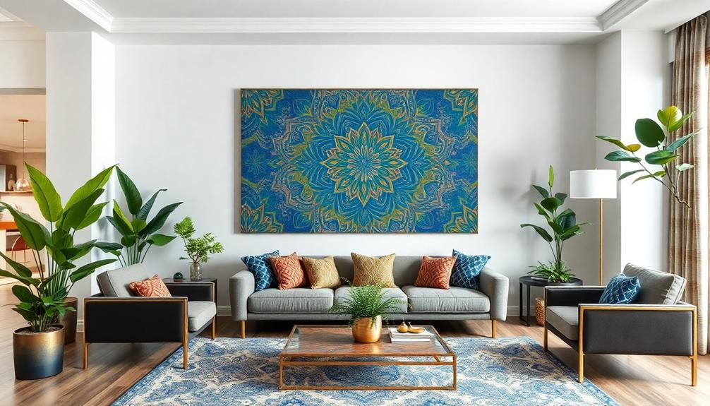 artistic batik wall decor