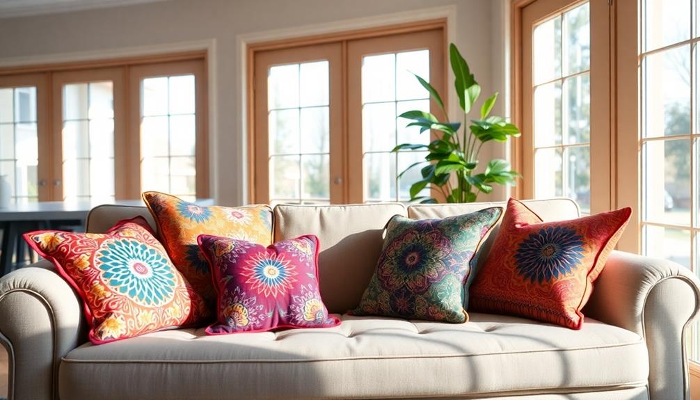 chic batik decorative cushions