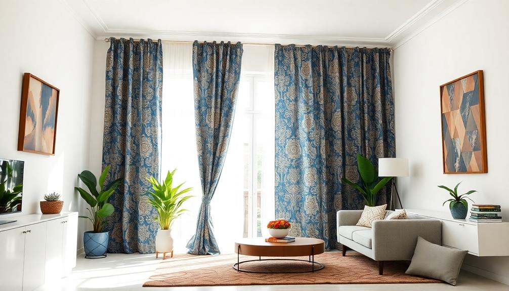 elegant batik window drapes