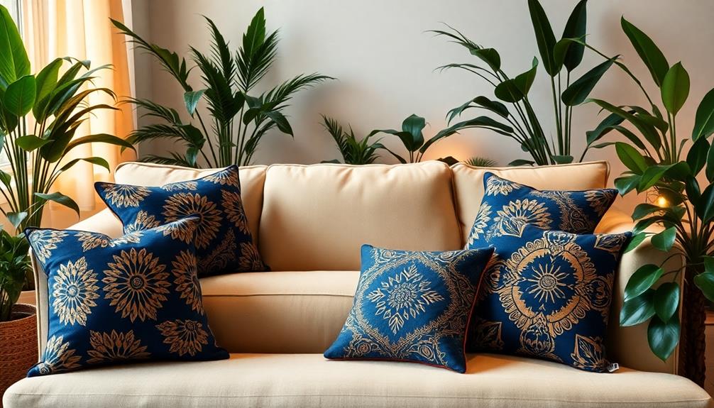 stylish batik cushion covers