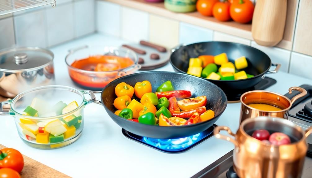 varied techniques for cooking