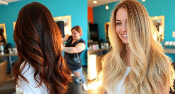 brunette to blonde transformation