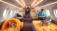 airline cabin puppy play