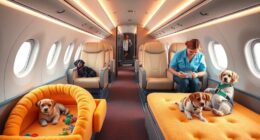 airline cabin puppy play