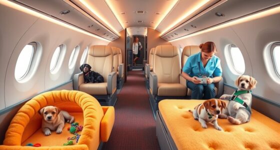 airline cabin puppy play