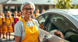 cafeteria worker donates car