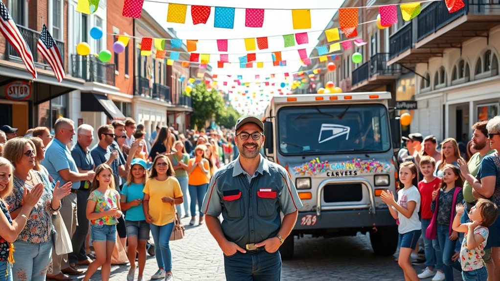 community celebrates postal worker