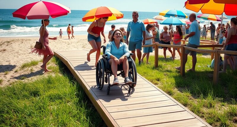 neighbors build beach access ramp