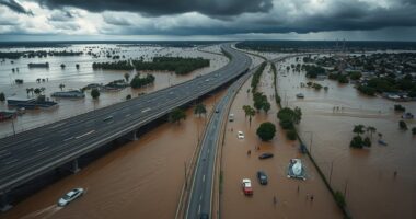 record rains cause mass evacuation