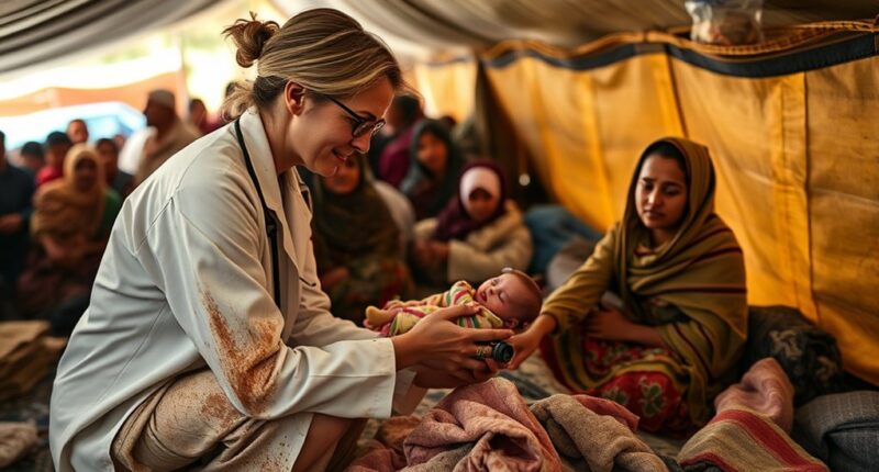 retired doctor delivers refugee babies