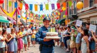 town hosts surprise parade