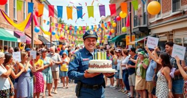 town hosts surprise parade