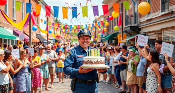 town hosts surprise parade