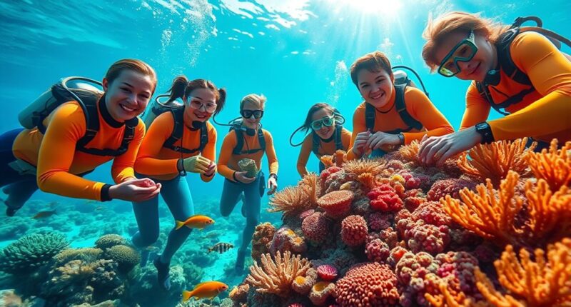 voluntourism for coral restoration