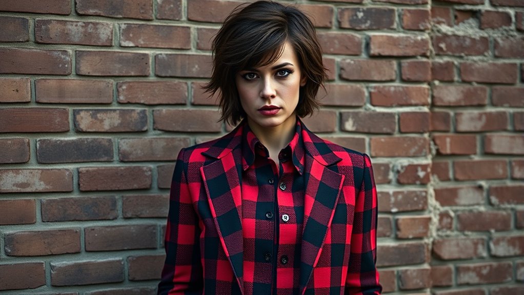 bold plaid pattern pairing