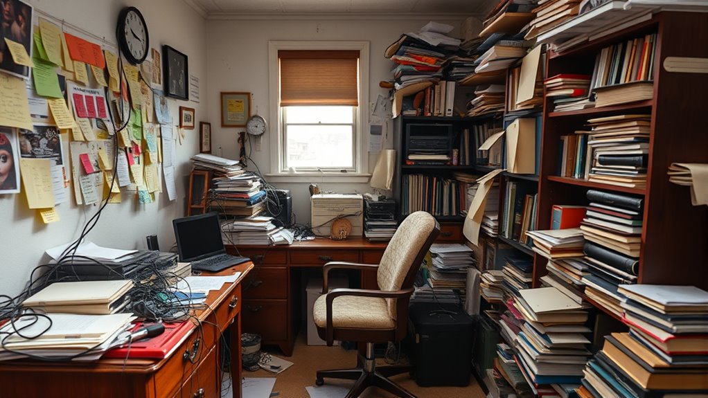 declutter and organize workspace
