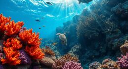 coral gardens and underwater