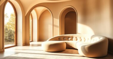 elegant rounded furniture designs