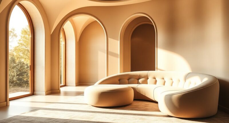 elegant rounded furniture designs