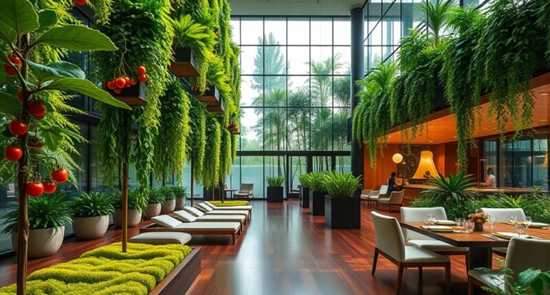 indoor farm hotel experience