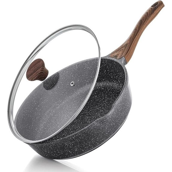 Sensarte Nonstick Skillet with Lid 10-Inch