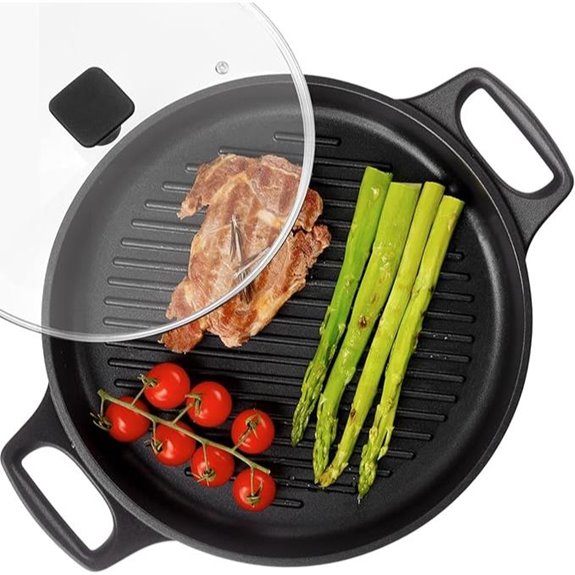S·KITCHN 12-Inch Cast Aluminum Griddle Pan