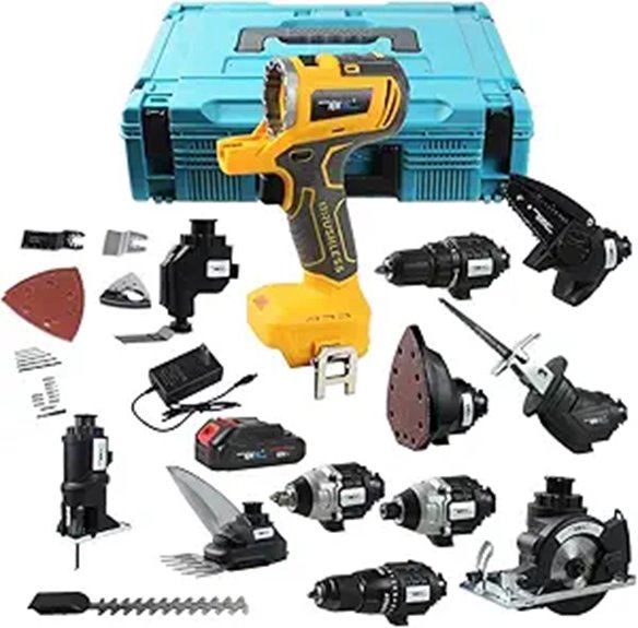 NEWONE 18V MAX Drill & 12-Tool Power Set