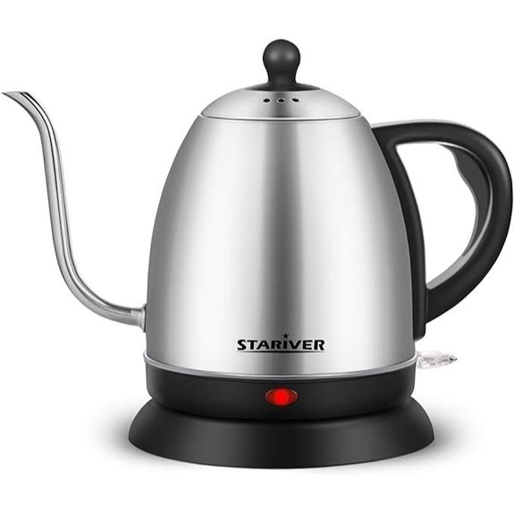 Stariver 1L Electric Gooseneck Kettle with Auto-Shutoff
