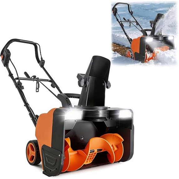 VEVOR 20-Inch Electric Snow Blower with LED Lights