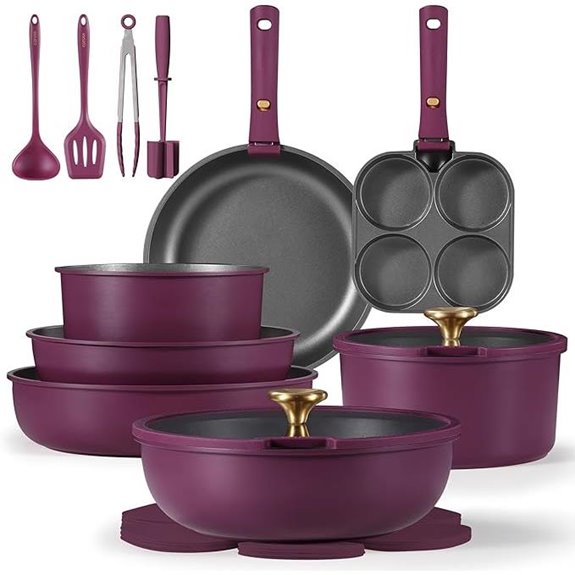 CAROTE 21-Piece Nonstick Pots and Pans Set