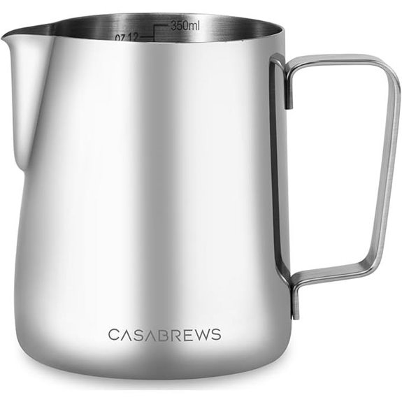 CASABREWS 350ml Milk Frothing Pitcher for Latte Art