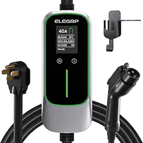 ELEGRP Level 2 EV Charger 40A with 25ft Cable