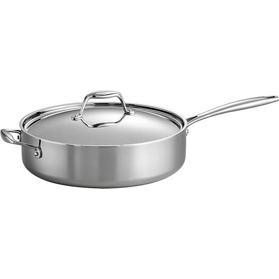 Tramontina 6-Quart Stainless Steel Saute Pan