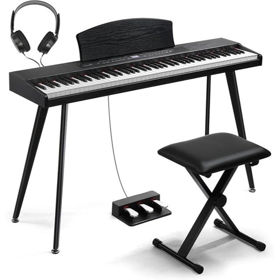 Ktaxon 88-Key Digital Piano Set with Bench