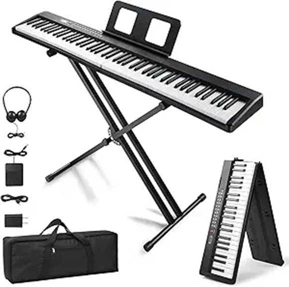 Ktaxon 88-Key Foldable Digital Piano with Bluetooth