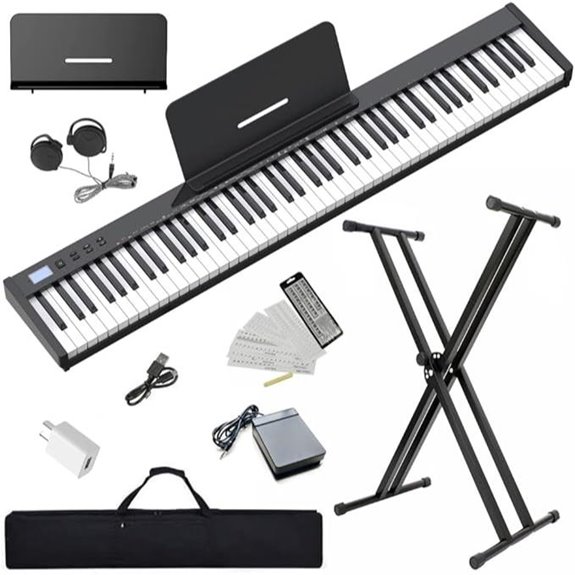 NikoMaku 88-Key Portable Digital Piano Set