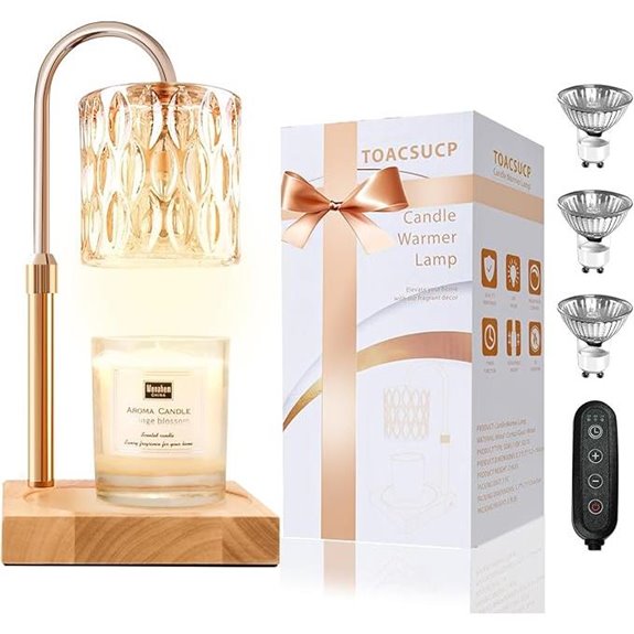 Dimmable Candle Warmer Lamp with Timer and Gift Box